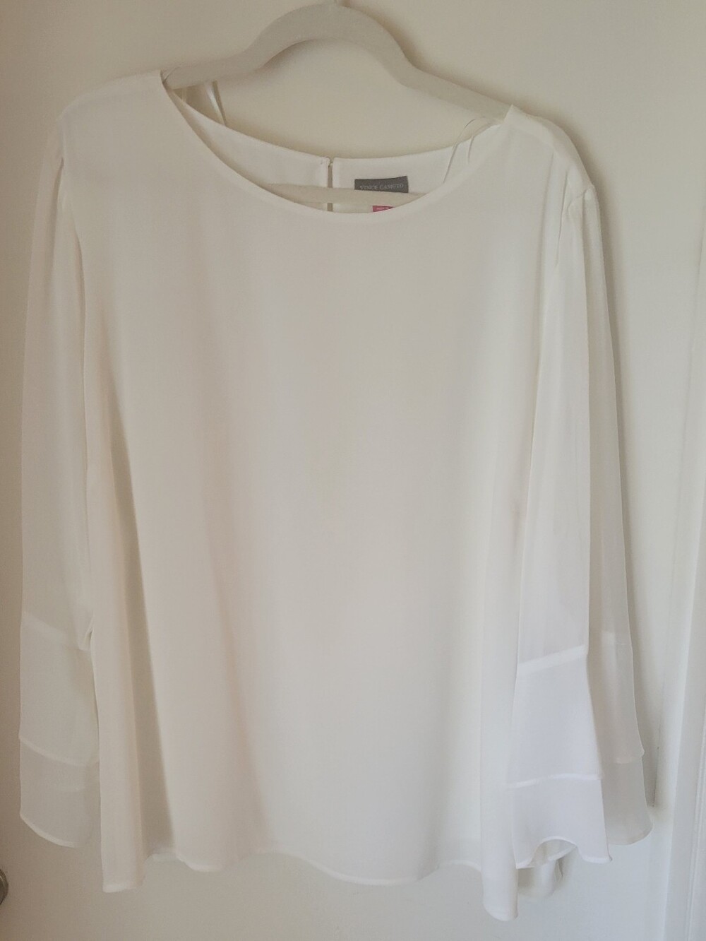 Vince Camuto White Chiffon Blouse with Tag